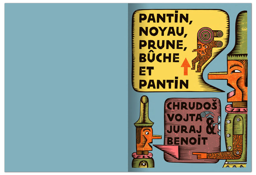 Pantin, noyau, prune, bûche et pantin